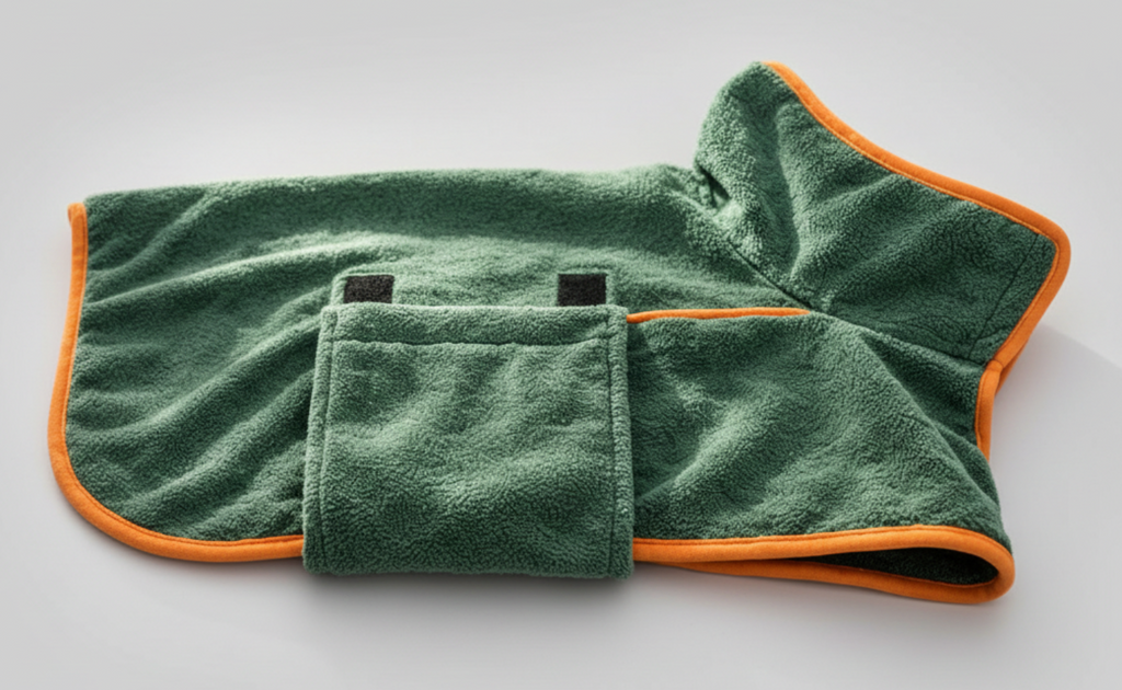Robe de bain pour chien - séchage express microfibre