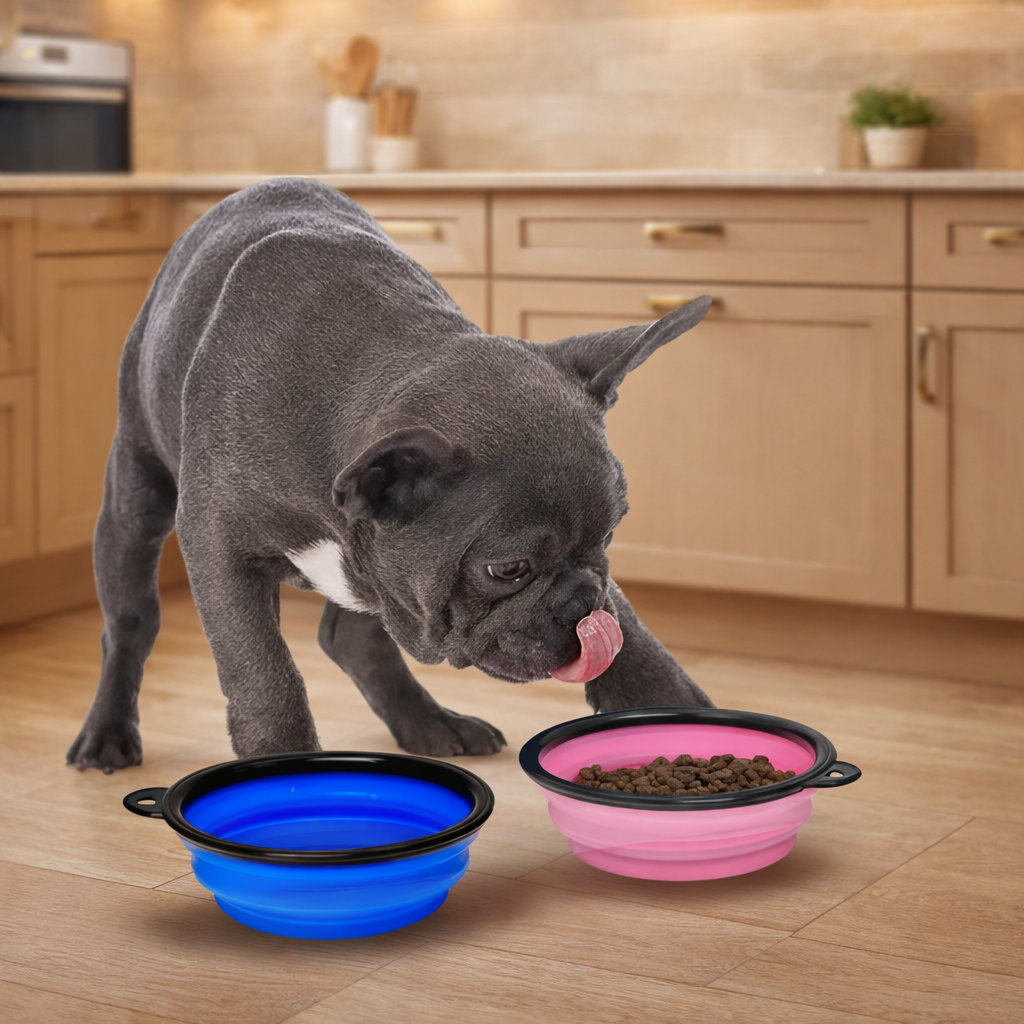 Gamelle portable pour animal - silicone premium alimentaire