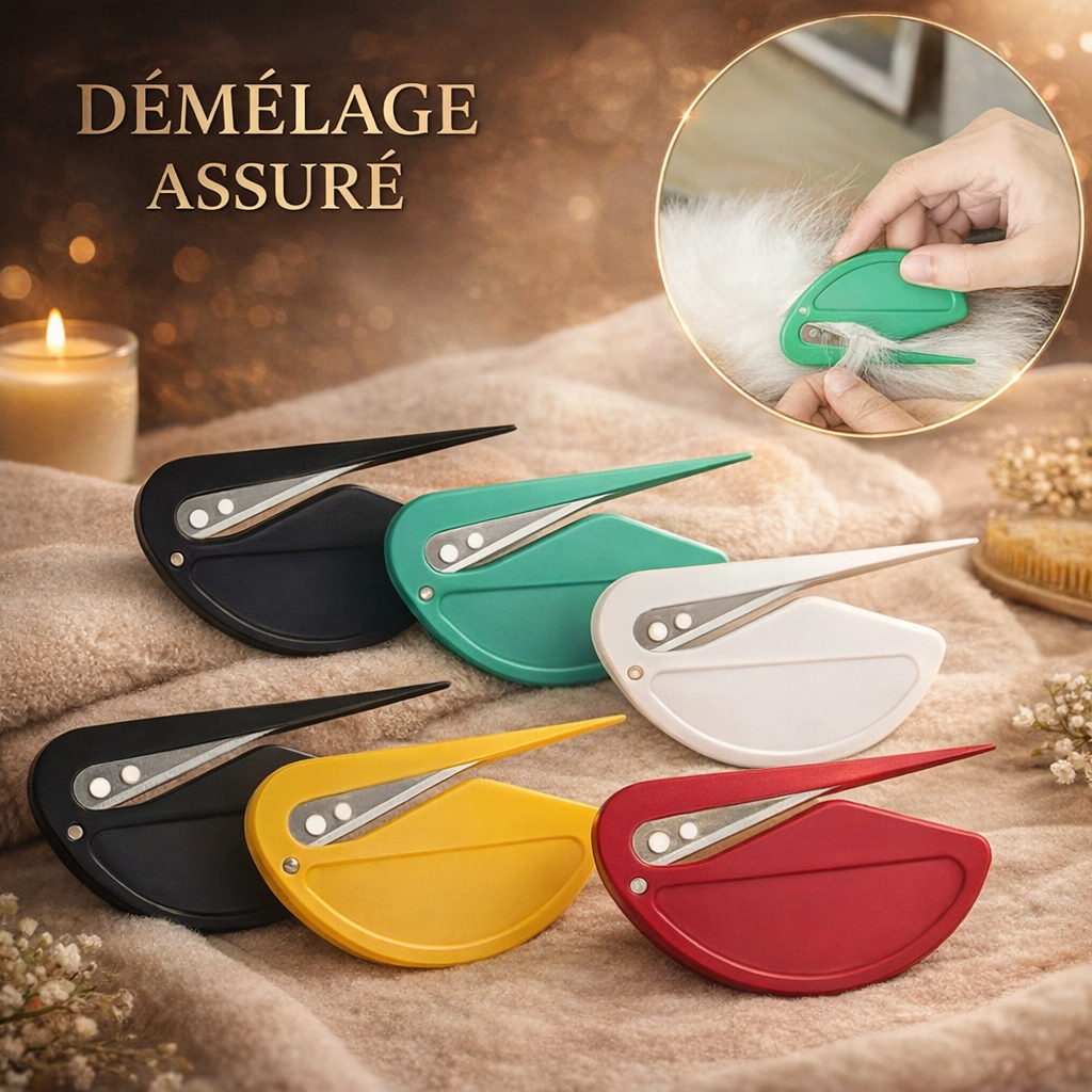 Peigne Démêlant Anti-Nœuds – Lame Sécurisée en Acier Inoxydable