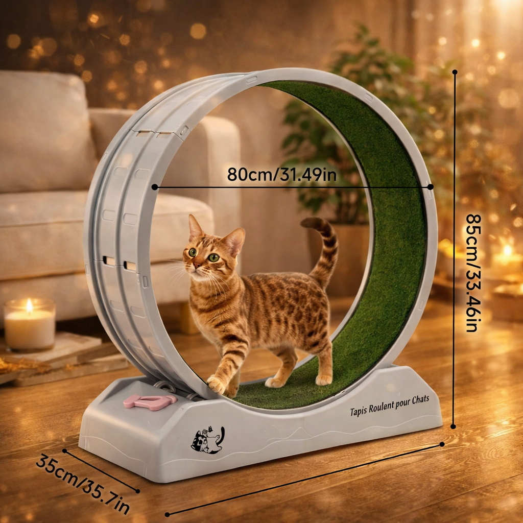 Roue d'activité chat - stimulation physique et mentale