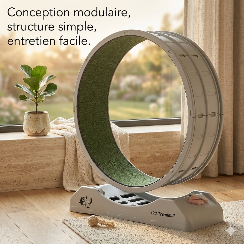 Roue de course silencieuse pour chat - exercice physique félin