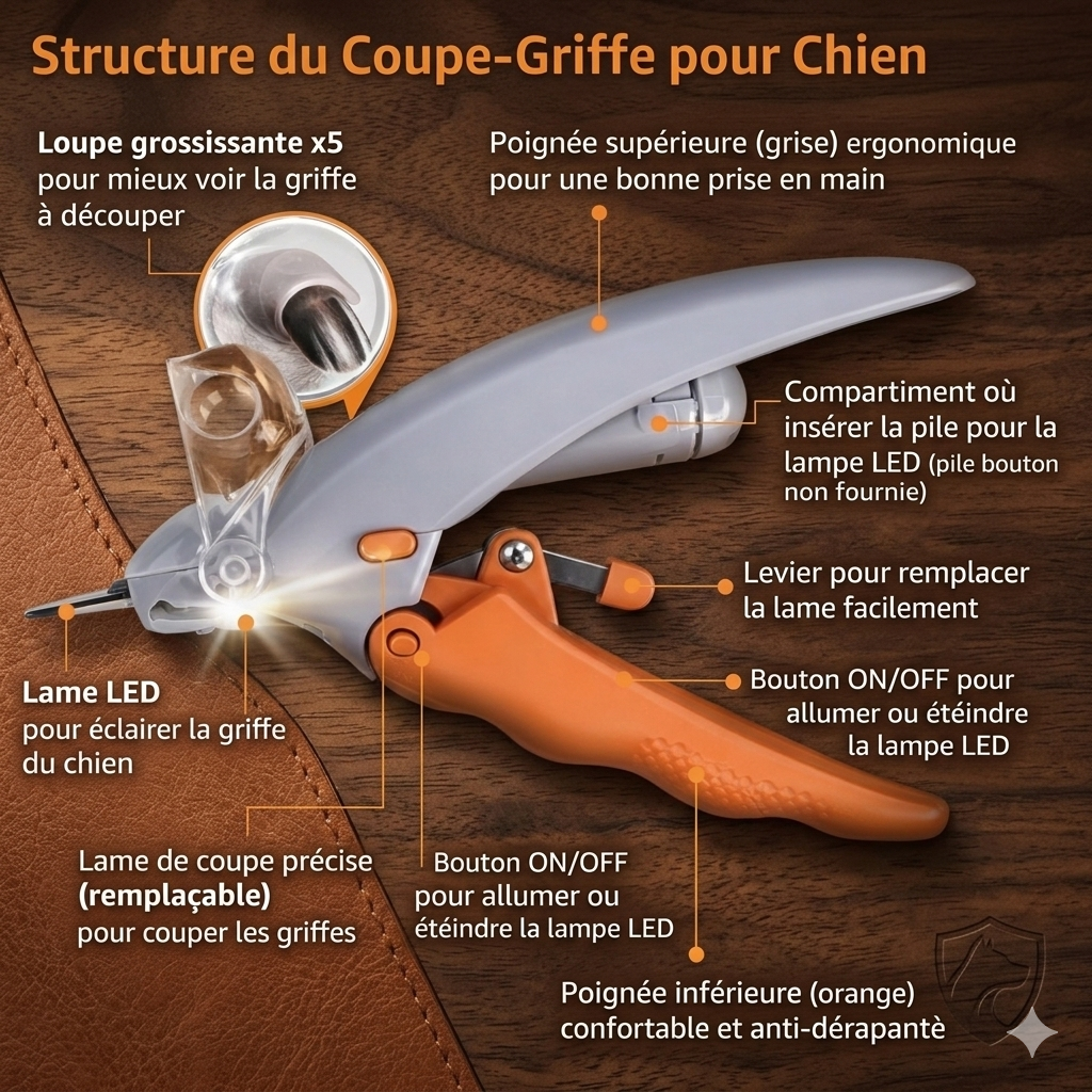 Coupe-Ongles LED Professionnel – Coupe Sécurisée pour Animaux