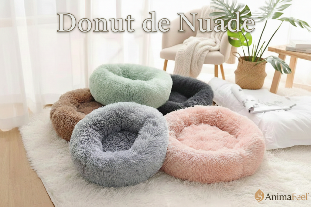 L'Aura de Soie – Panier Apaisant "Donut" en Fourrure de Nuage