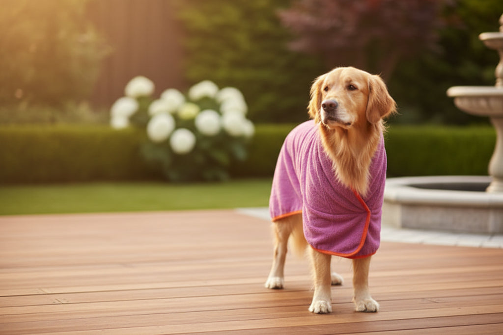 Serviette peignoir chien microfibre - absorbant et confortable
