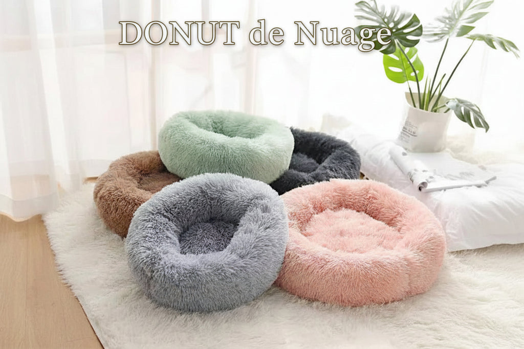 L'Aura de Soie – Panier Apaisant "Donut" en Fourrure de Nuage
