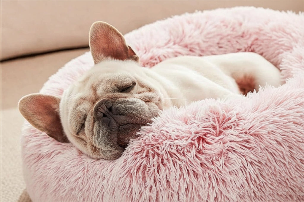 L'Aura de Soie – Panier Apaisant "Donut" en Fourrure de Nuage