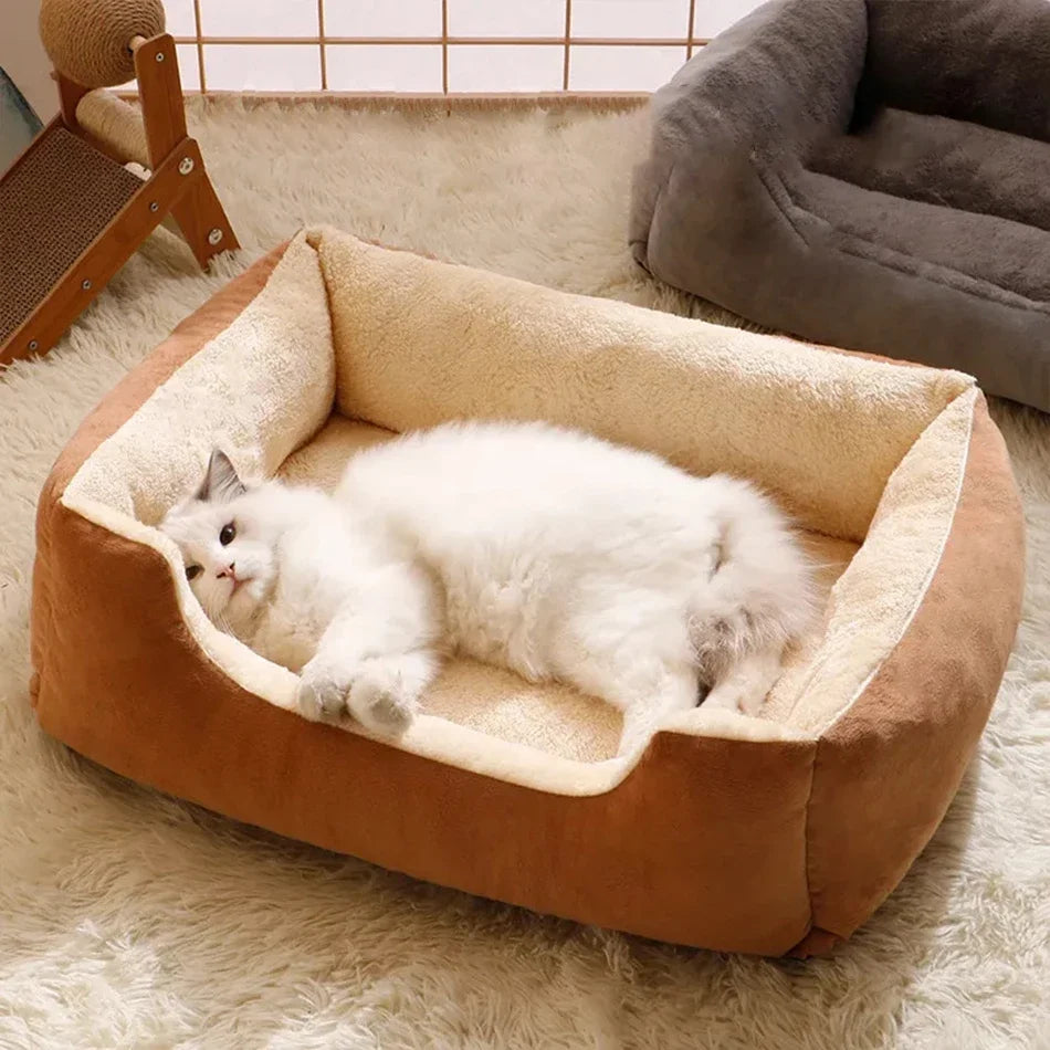 Nid velours pour chat et chien - intérieur ultra moelleux