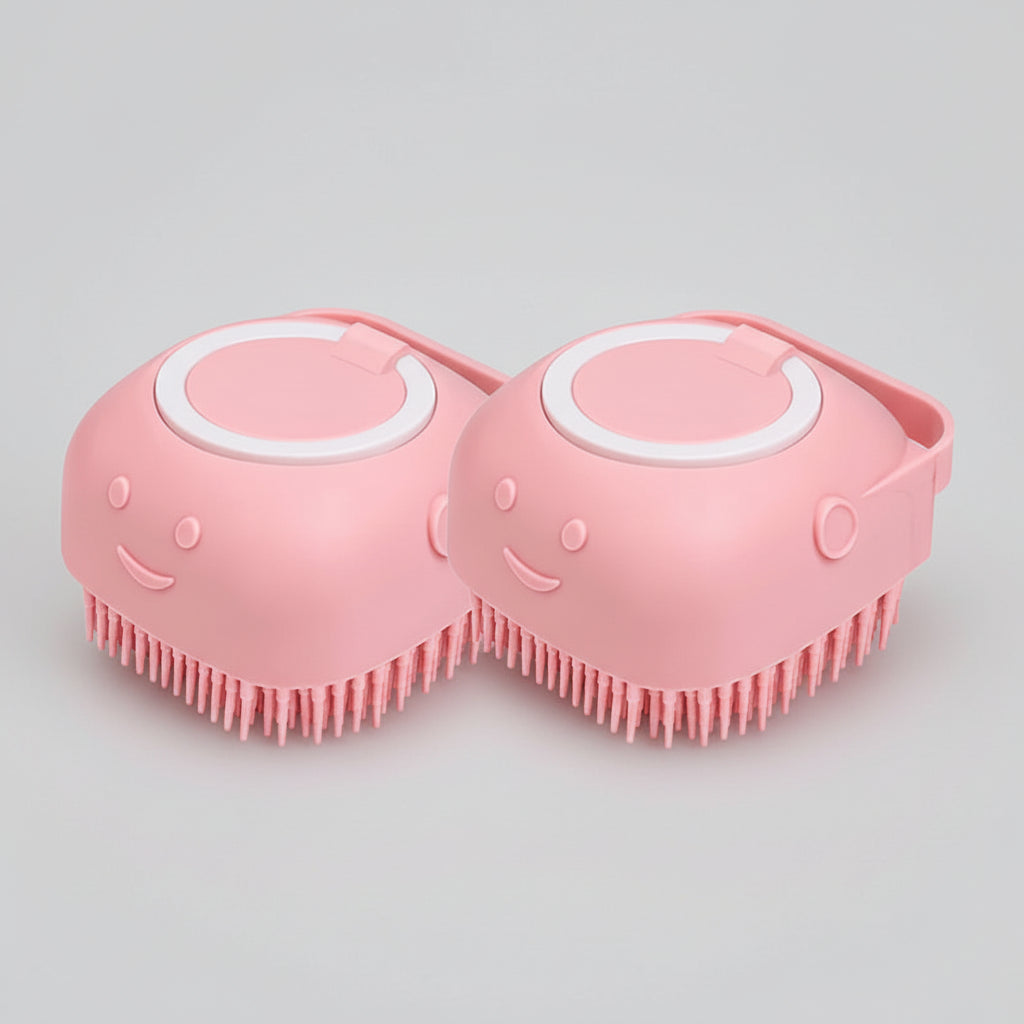 Brosse de Bain Massante avec Distributeur – Silicone Doux pour Chiens et Chat