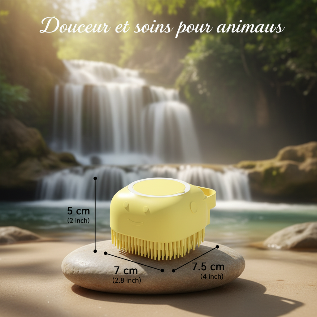 Brosse avec cascade et dimensions