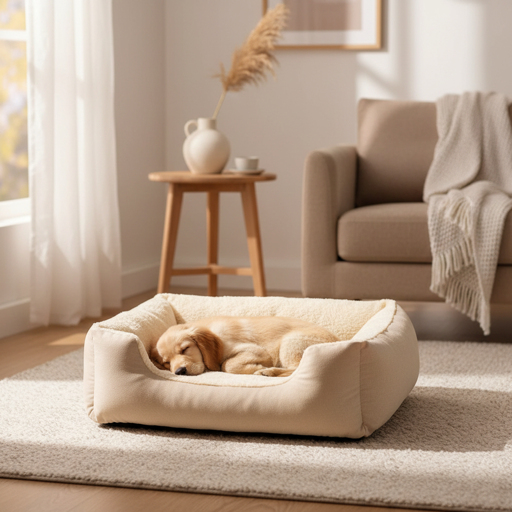 Nid douillet couchage moelleux chien chat - panier velours apaisant AnimaFeel